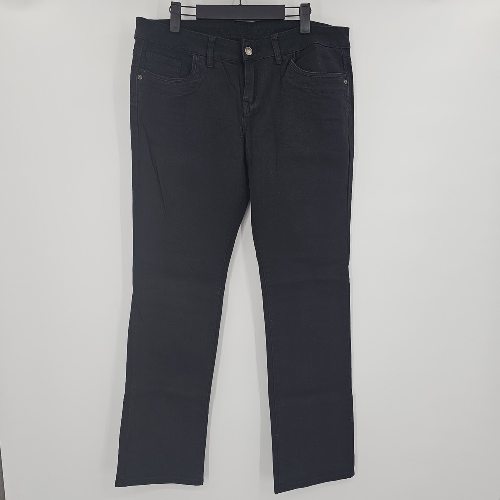 Vintage dELiA*s Jeans Womens MORGAN Size 15 Black Straight Leg Y2K